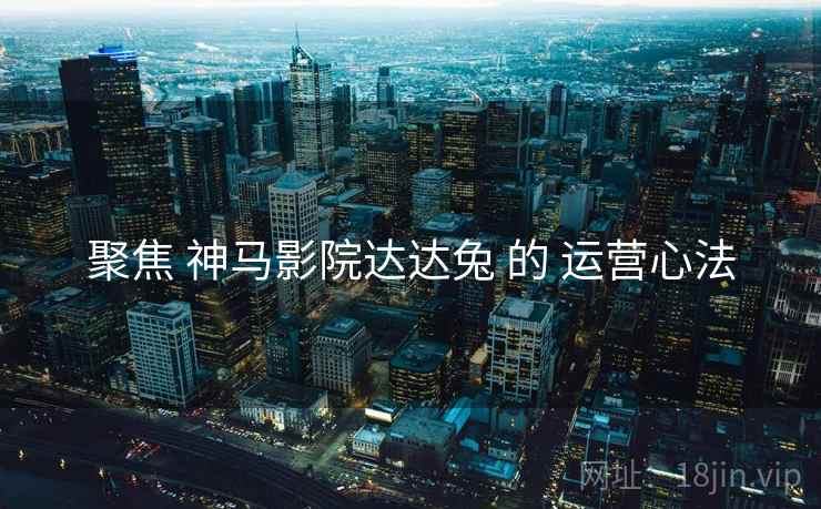 聚焦 神马影院达达兔 的 运营心法
